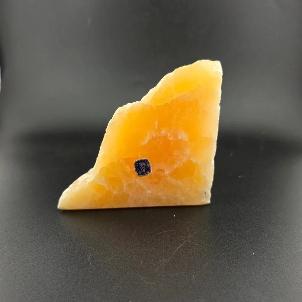 Orange‎ Calcite Bookend Natural Crystal Mineral Specimen Display Hecho En Mexico